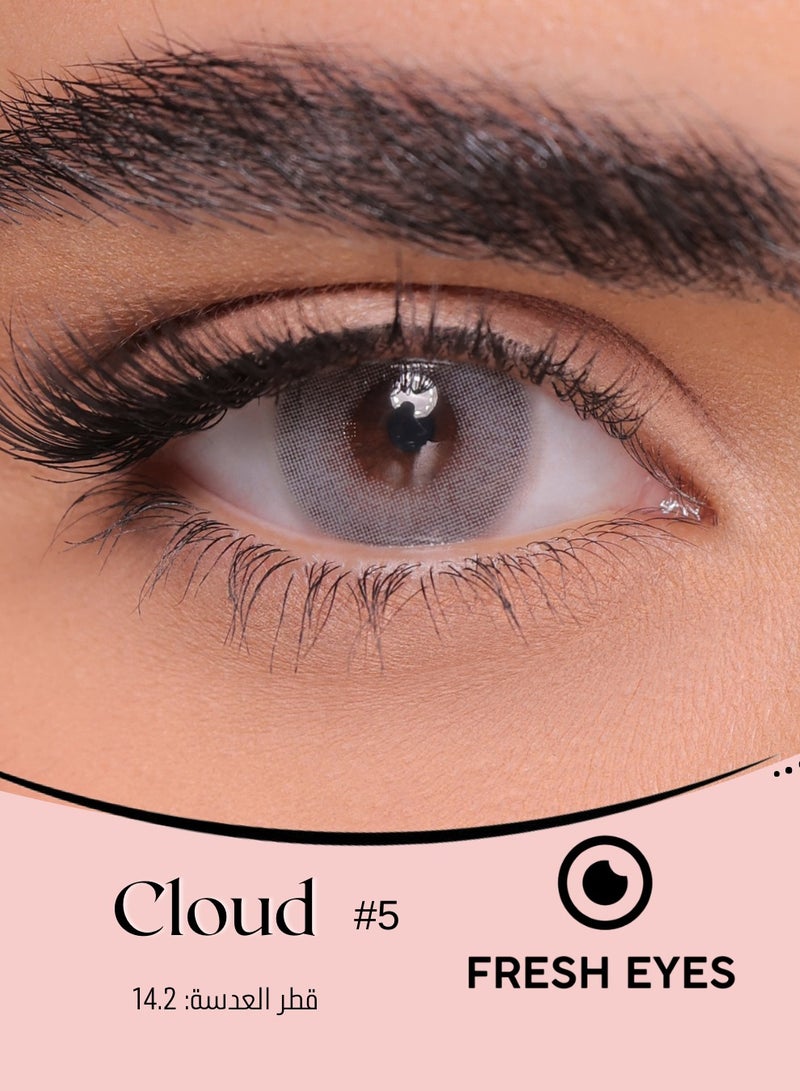 فريش آيز عدسات عيون لاصقة ملونة يومية  للفتيات والسيدات ألوان طبيعية وهادئة توسع العين قطر 14.2 كلاود - Image 1